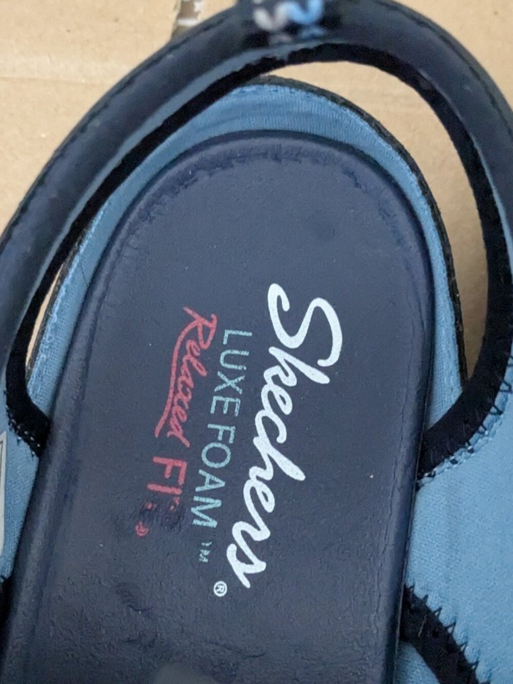 Skechers Black and Blue Women's Athletic Sandal Sneakers - Picture 9 of 11